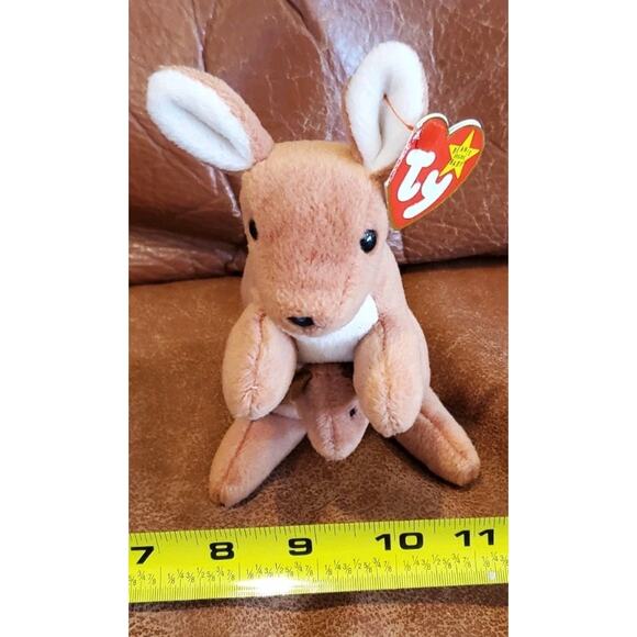 1996 TY 6 Inch Brown Kangaroo Joey Stuffed Animal Plush Toy Collectible Zoo Gift - Picture 13 of 13